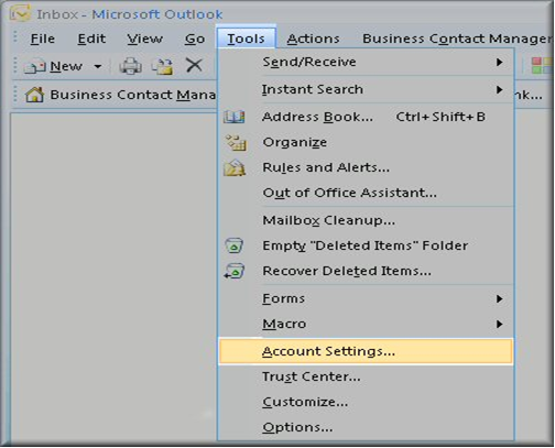 Outlook 2007 Settings Part 1